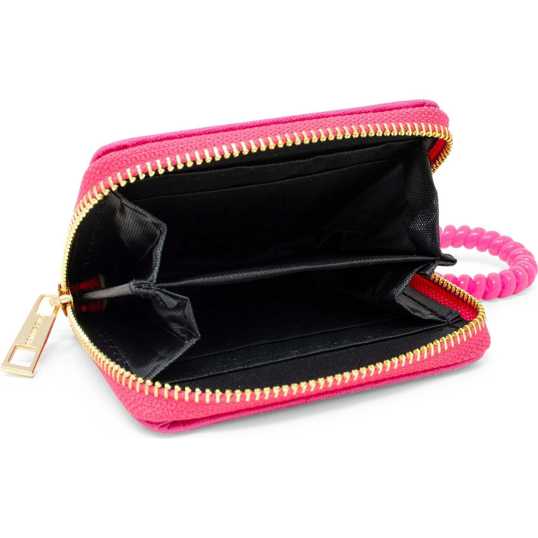 Sequin Heart Spiral Strap Wallet