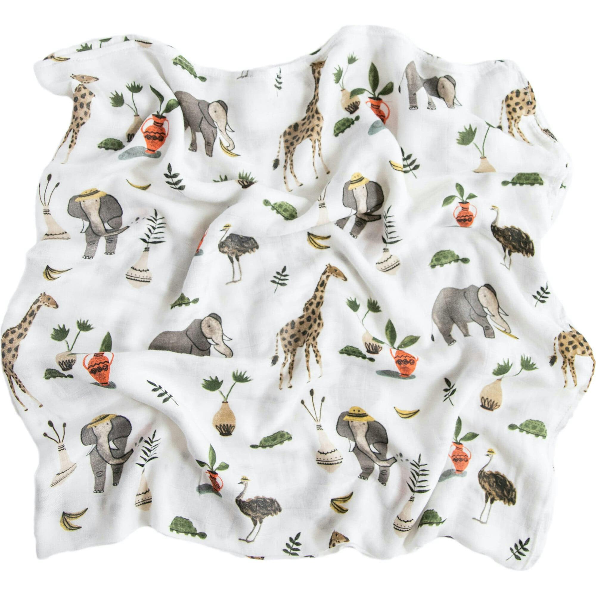 Deluxe Muslin Swaddle Blanket - Safari Social