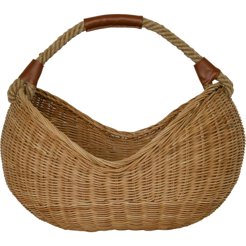 Rattan Half Moon Basket