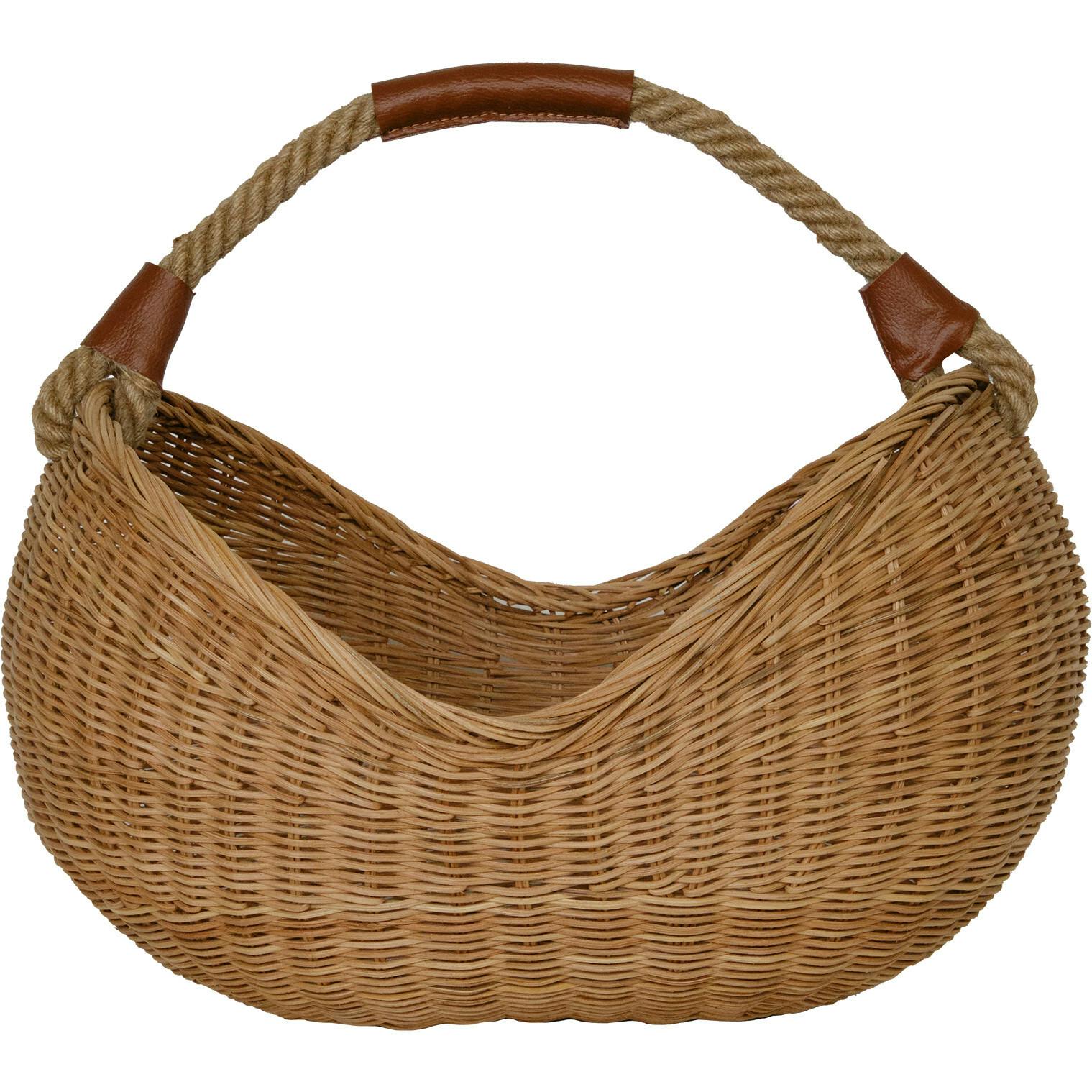 Rattan Half Moon Basket