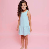 Sleeveless Drop Waist Dress With Matching Shorts