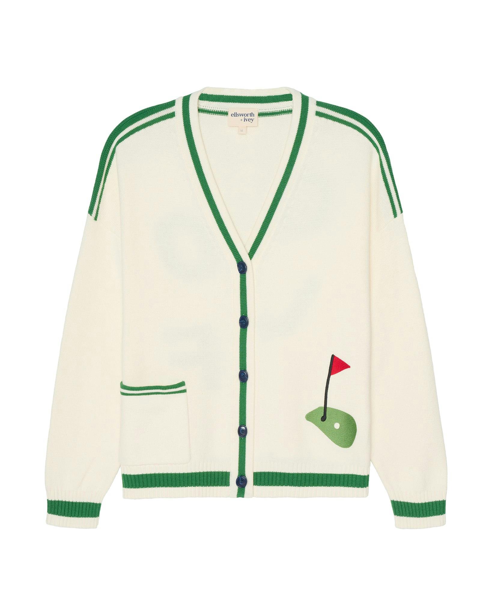 Emily Varsity Cardigan - Golf