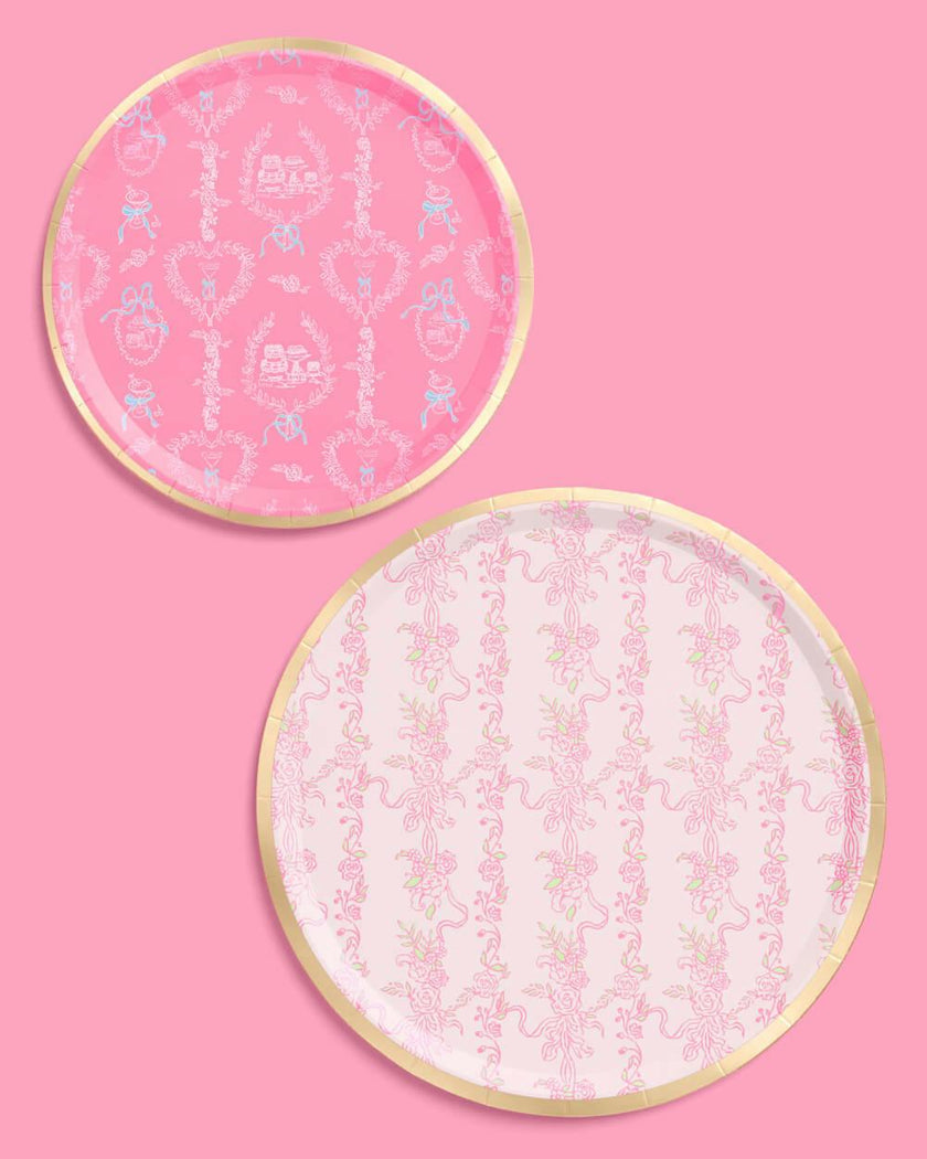 Romance Plates - 32 paper plates, 2 sizes