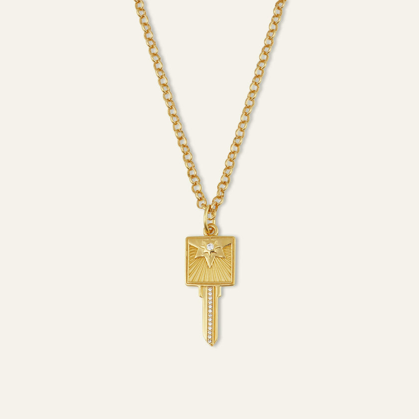 Compass Key Necklace
