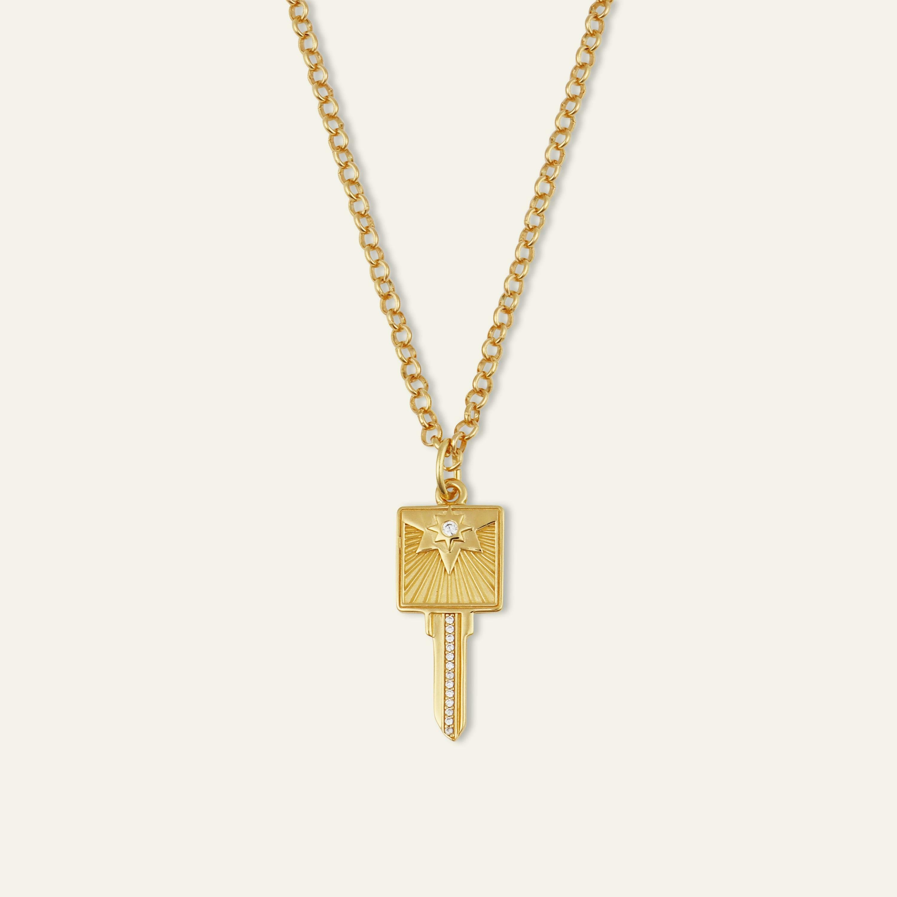 Compass Key Necklace