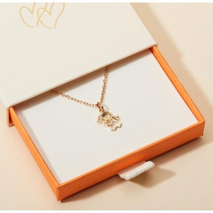 Children's Mini Crystal Girl Necklace, 18k Rose Gold Plated