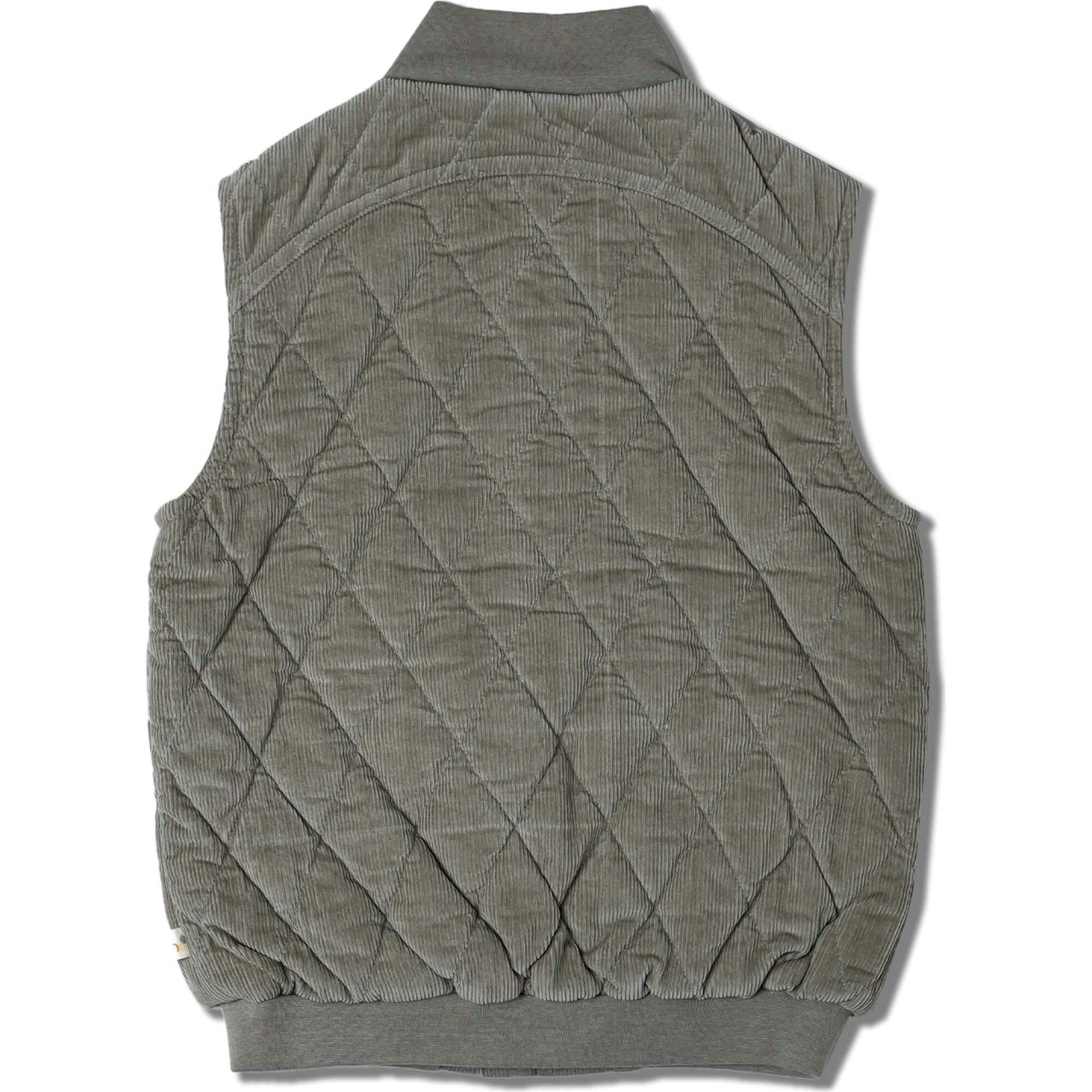Organic Sleeveless Quilted Corduroy Jacket