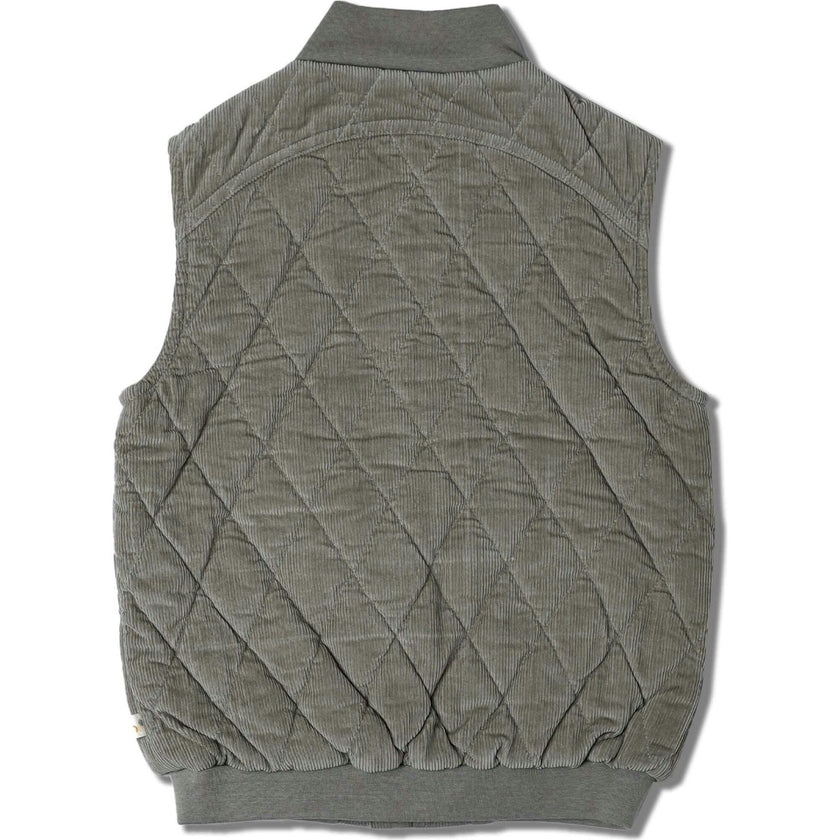 Organic Sleeveless Quilted Corduroy Jacket