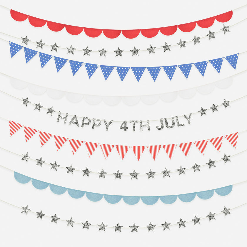 4th July Stars & Stripes Garland Set