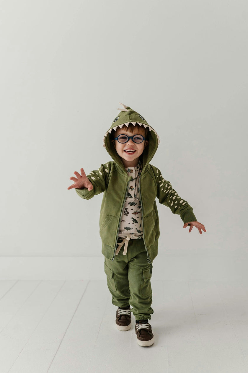 Boys Hooded Jacket in Dinosaur
