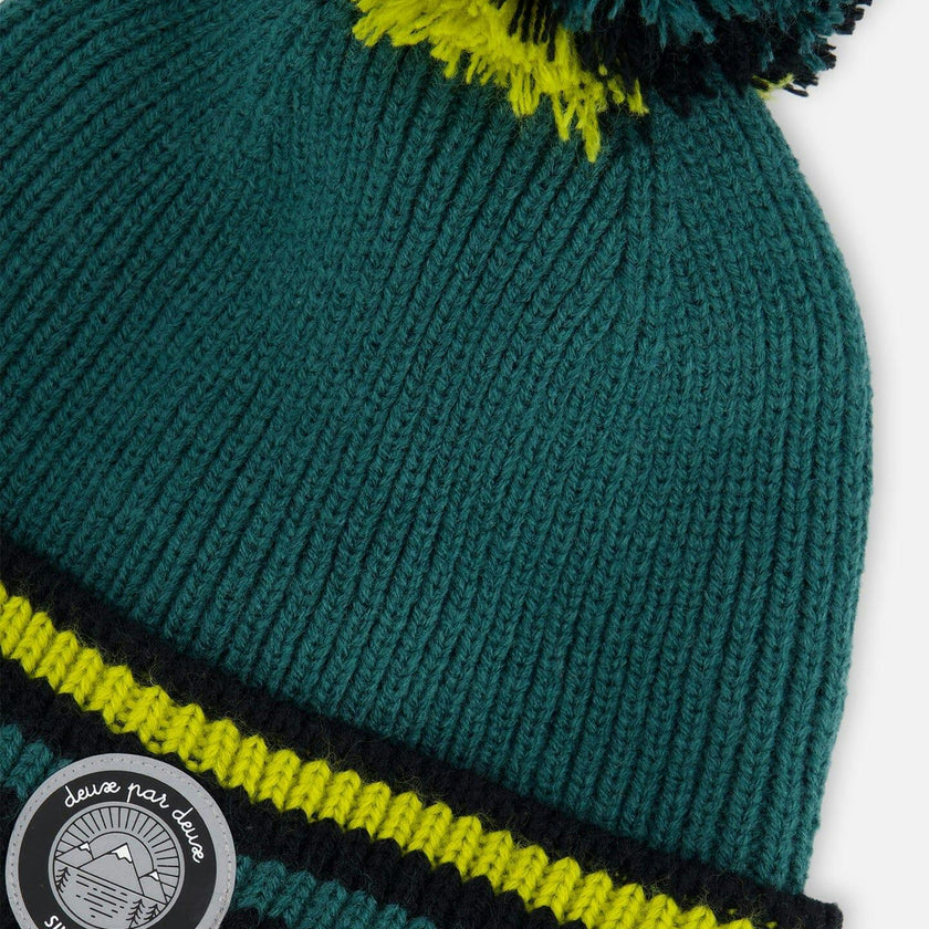 Knit Pompom Beanie Hat