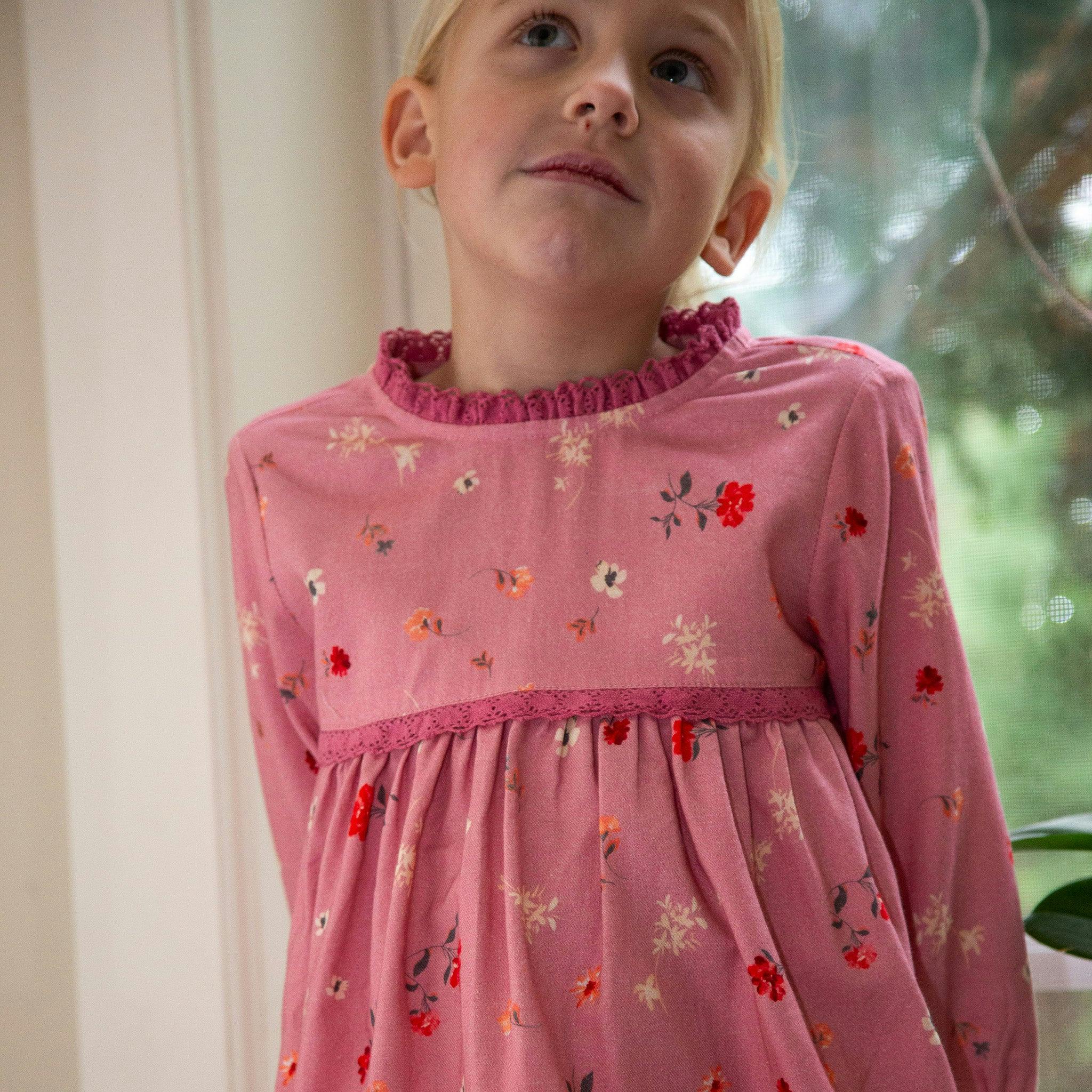 Priya Dress with Lace Trim | Sunday Pink