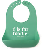 F For Foodie Wonder Bib