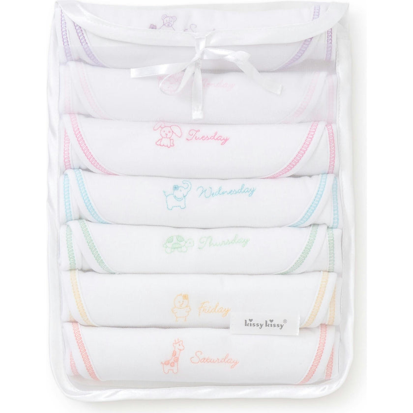 Girls Days of the Week Bibs Set