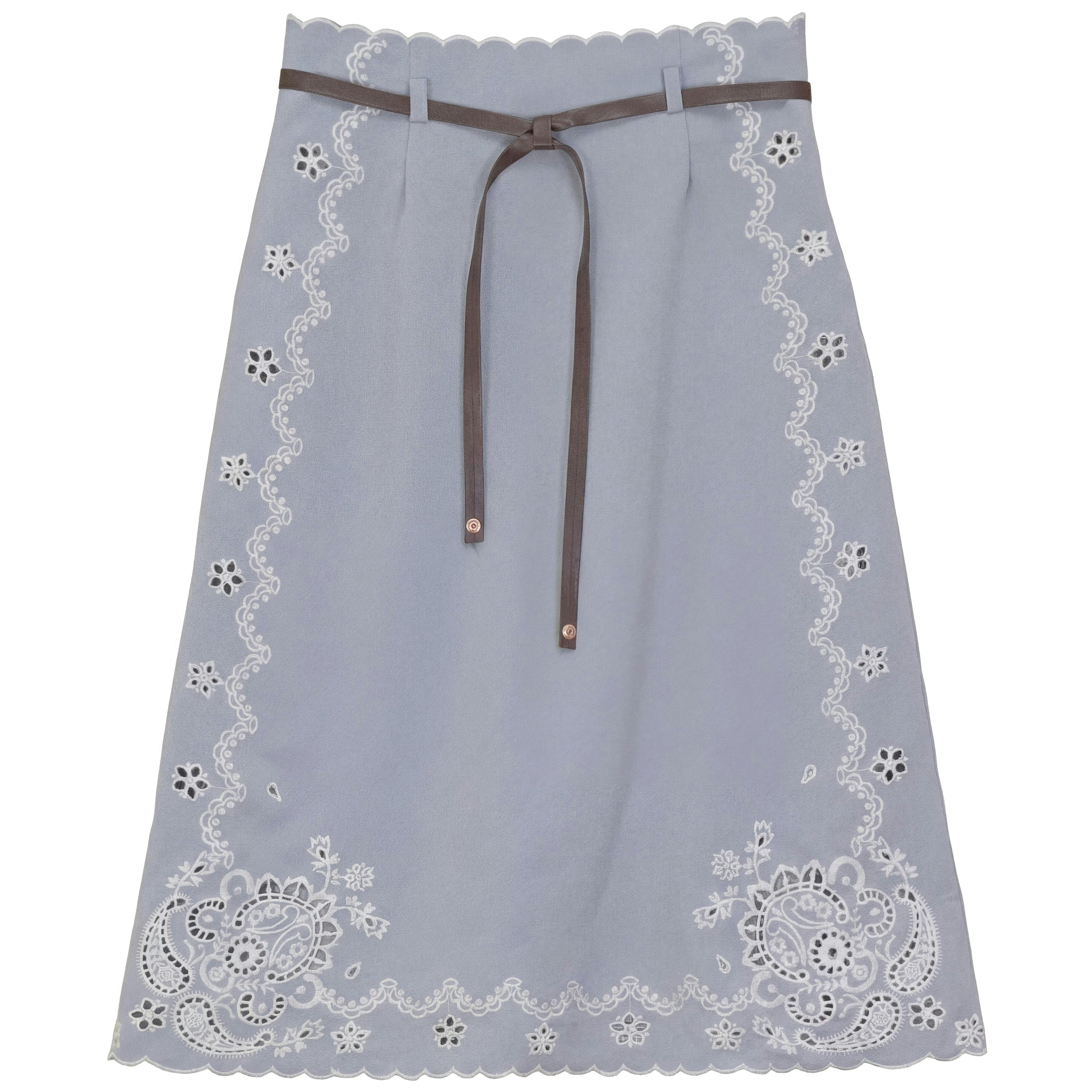 A line Embroidered Skirt
