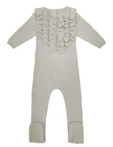 Ruffle Chest Long Sleeve Footie