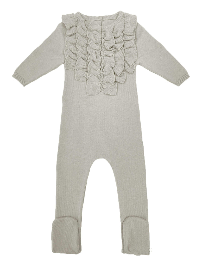 Ruffle Chest Long Sleeve Footie