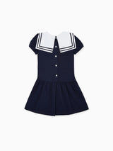 Navy Crisanta Girl Nautical Drop Waist Dress