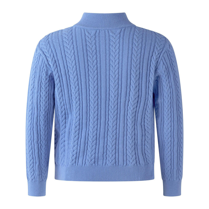 Blue Half Zip Sweater