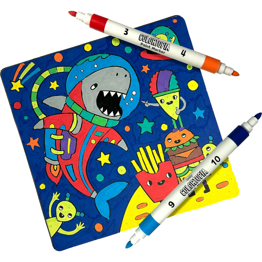 Colortopia Color By Number Paint Marker Kit - Epic Adventures