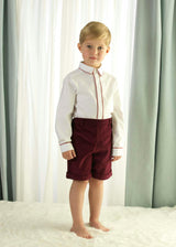 Red Pique Piped Shirt