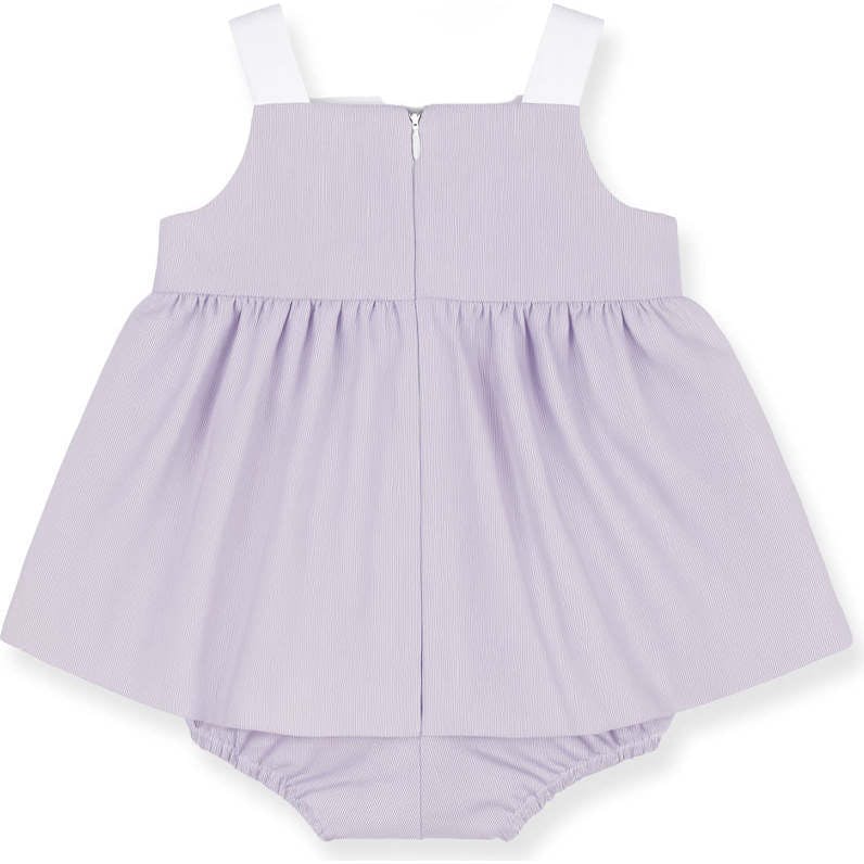Pincord Romper with Flowers