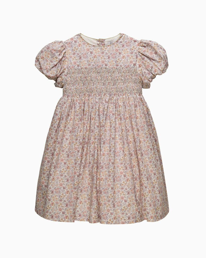 Carnation Floral Smocked Party Dress