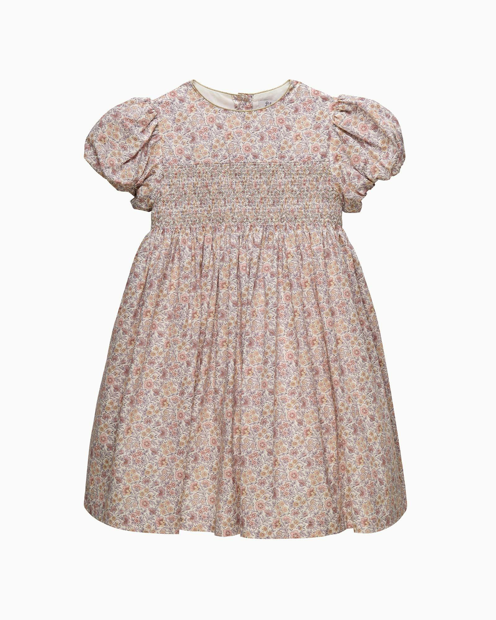 Carnation Floral Smocked Party Dress
