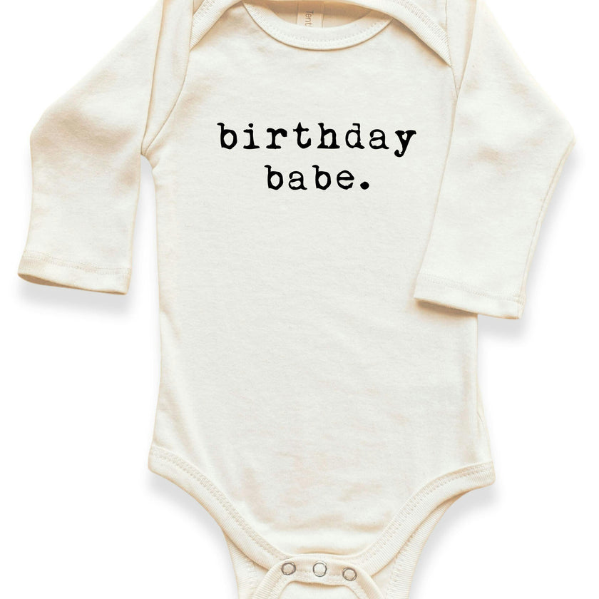 Birthday Babe Organic Bodysuit Long Sleeve
