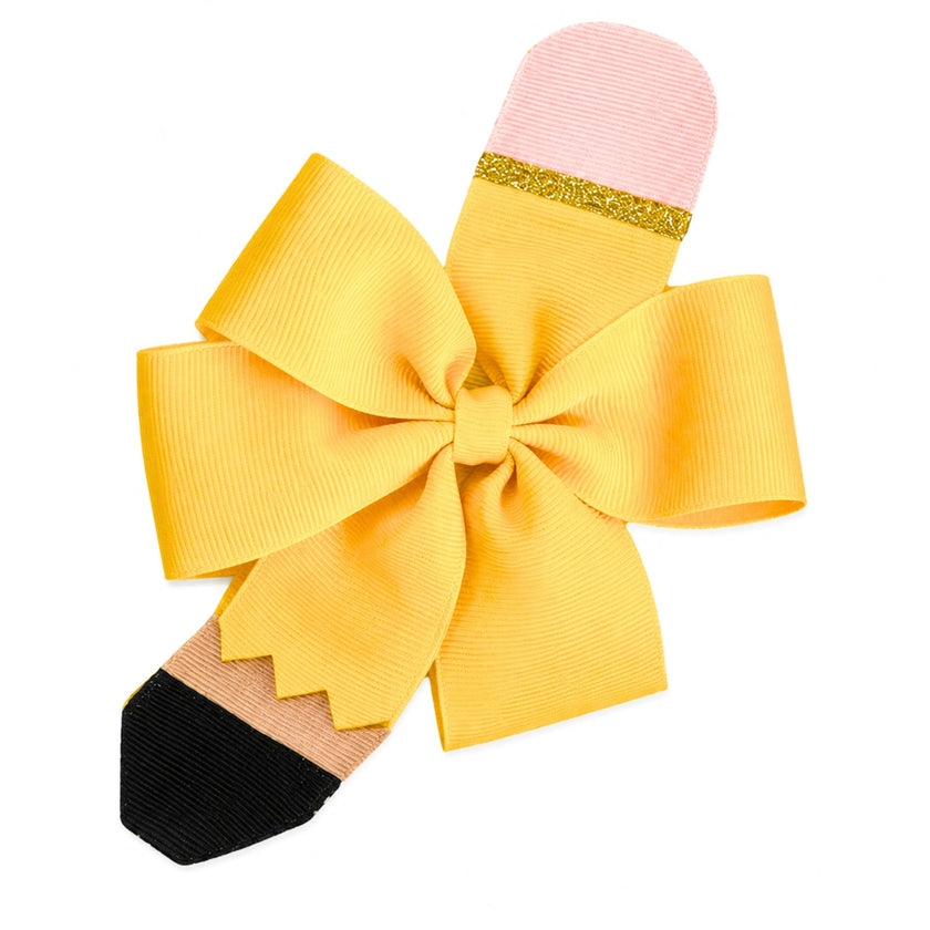 Pencil Back-to-School Hair Bow