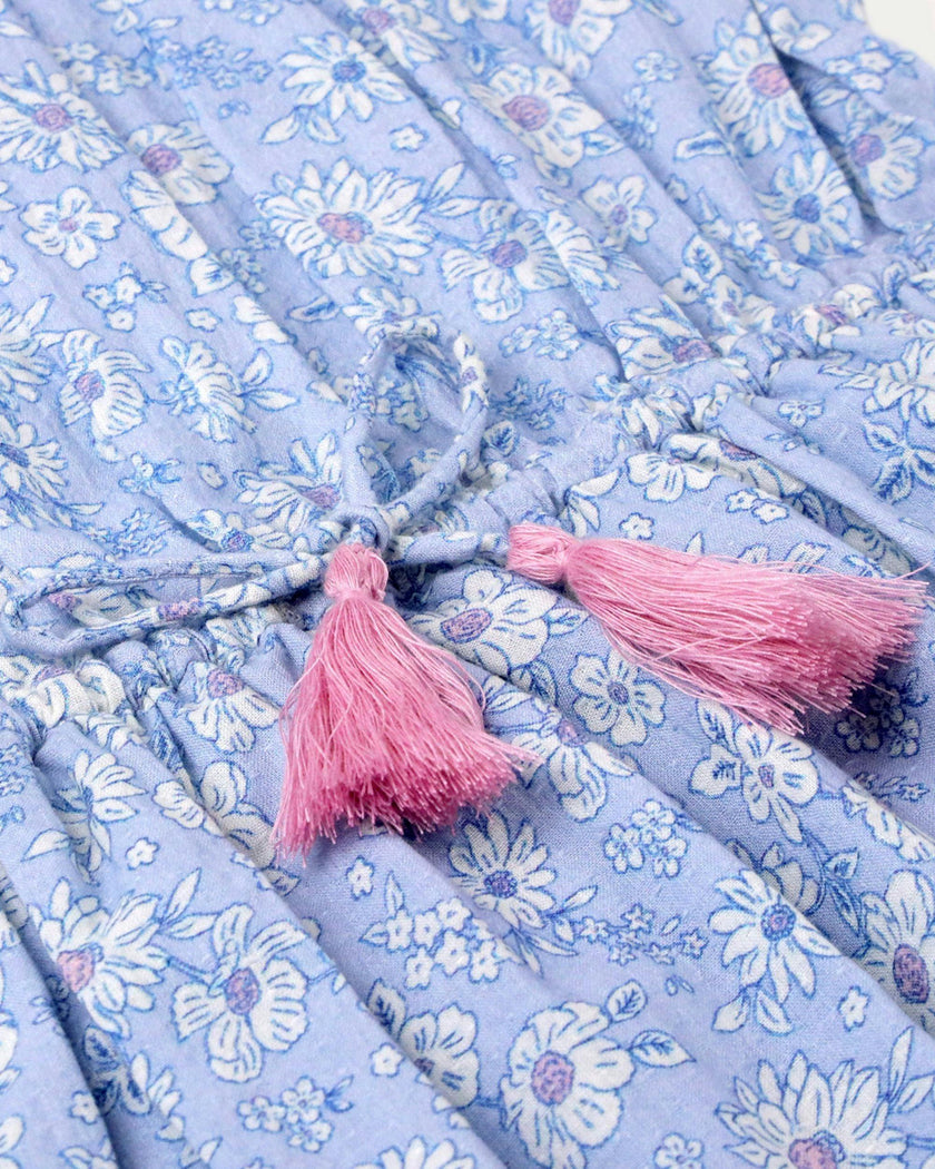 Florence Dress - Tonal Floral Blue print