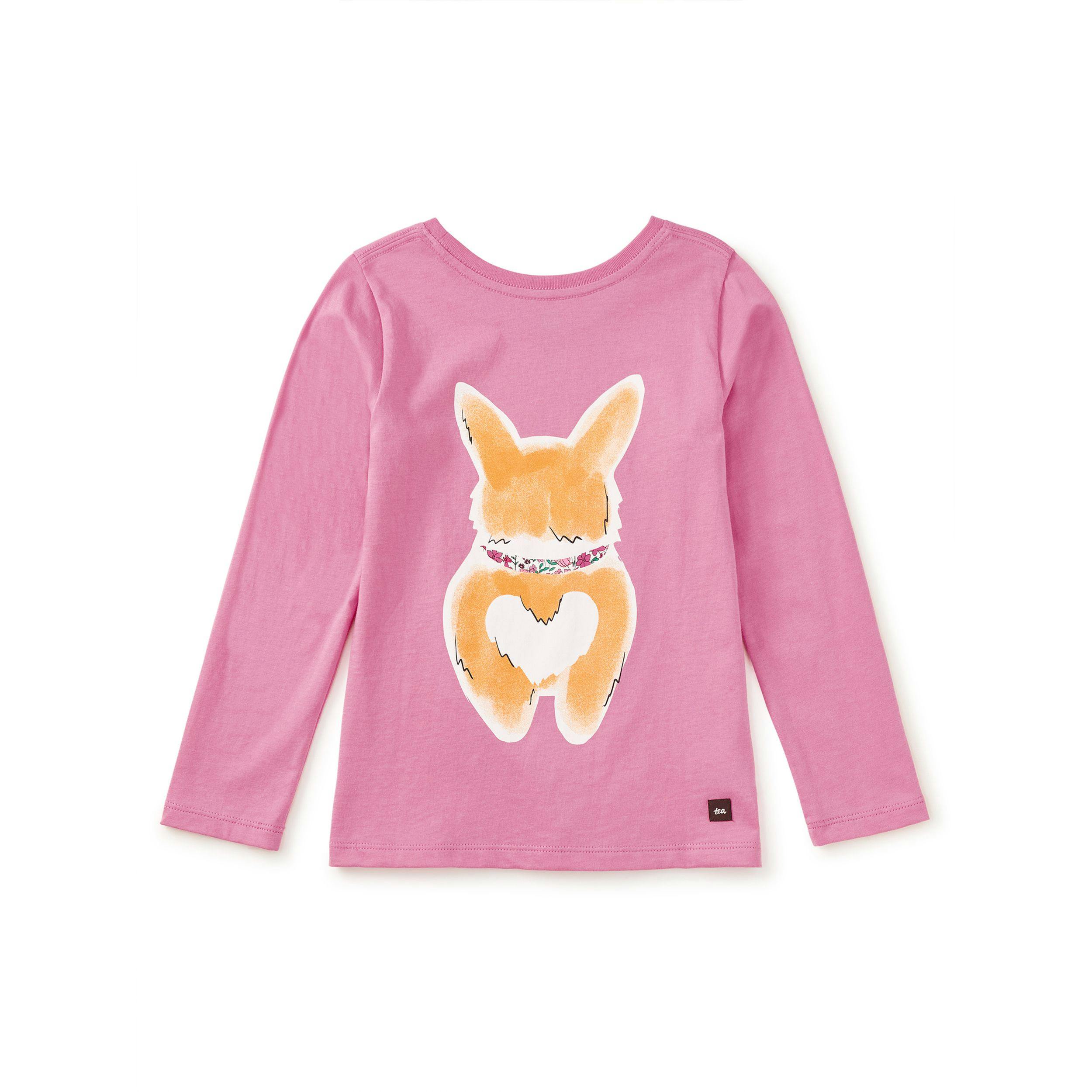 Corgi Love Double-Sided Tee, Perennial Pink