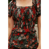 Winnie Dress in Midnight Roses
