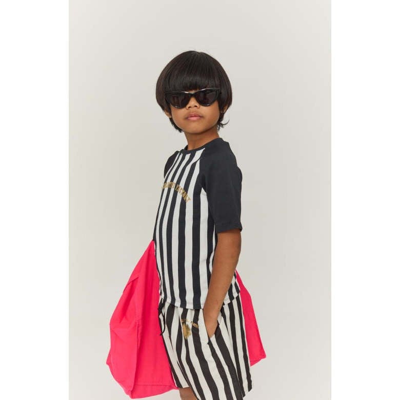 Black Striped UV Sun Protection T-Shirt