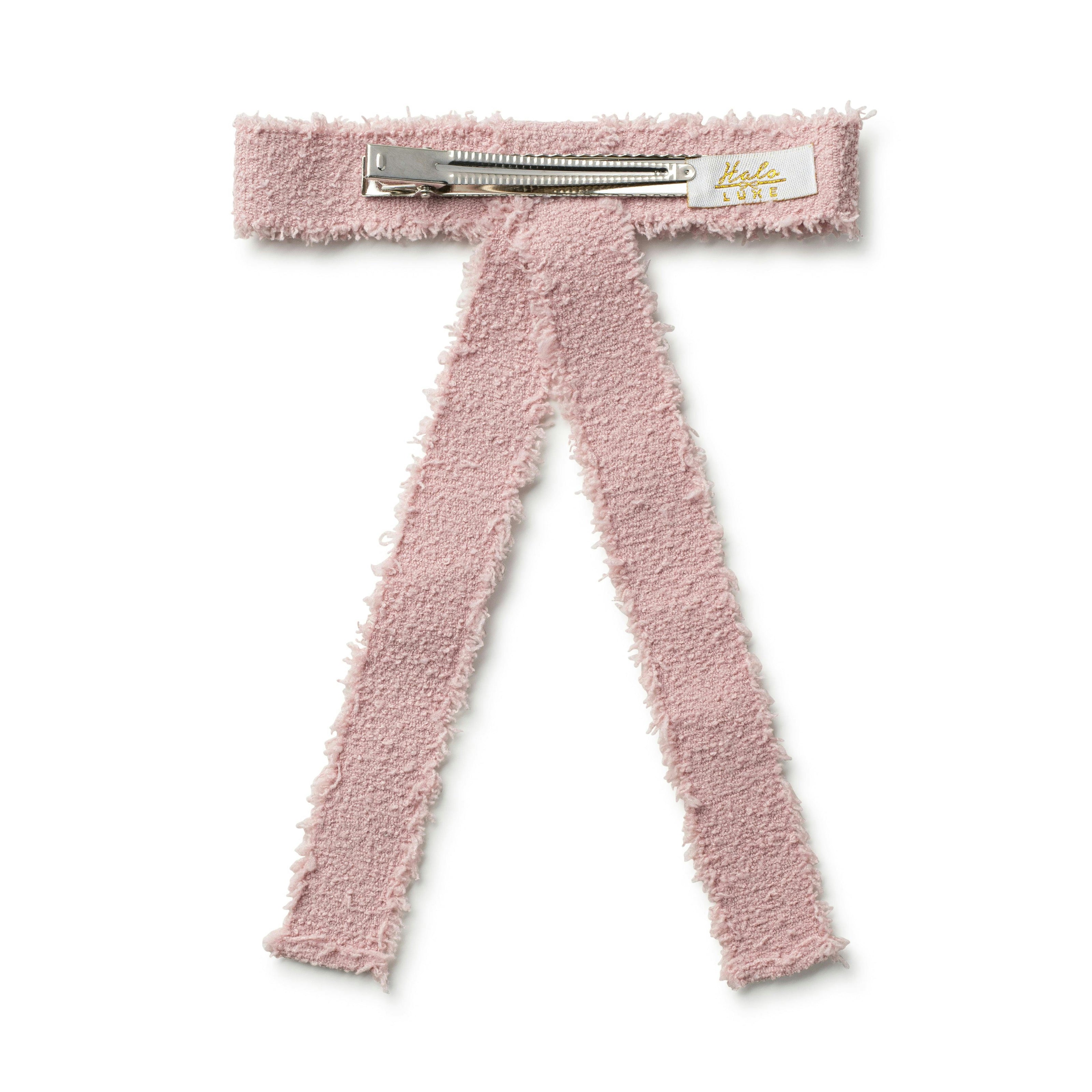 Halo Luxe Amara Deconstructed Woolen Long Tail Clip - Pink