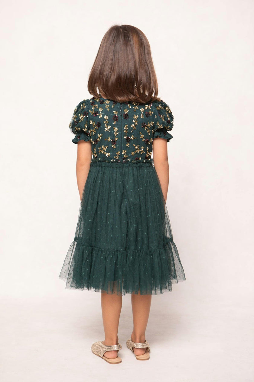 Mini Adara Dress in Green