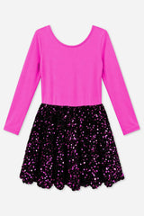 Simply Soft Long Sleeve Sequin Be Happy Dress