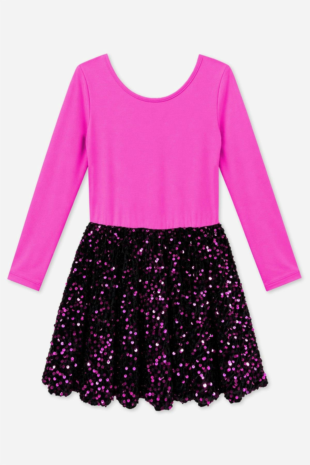 Simply Soft Long Sleeve Sequin Be Happy Dress