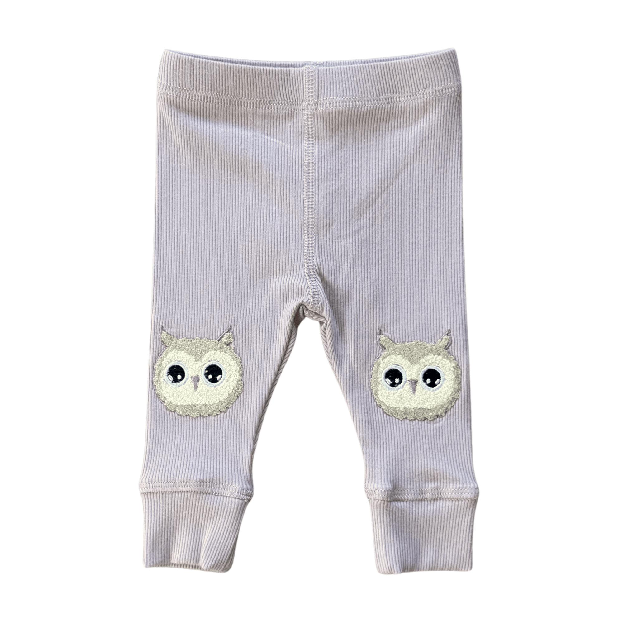 Baby Girl Patch Ribbed Leggings