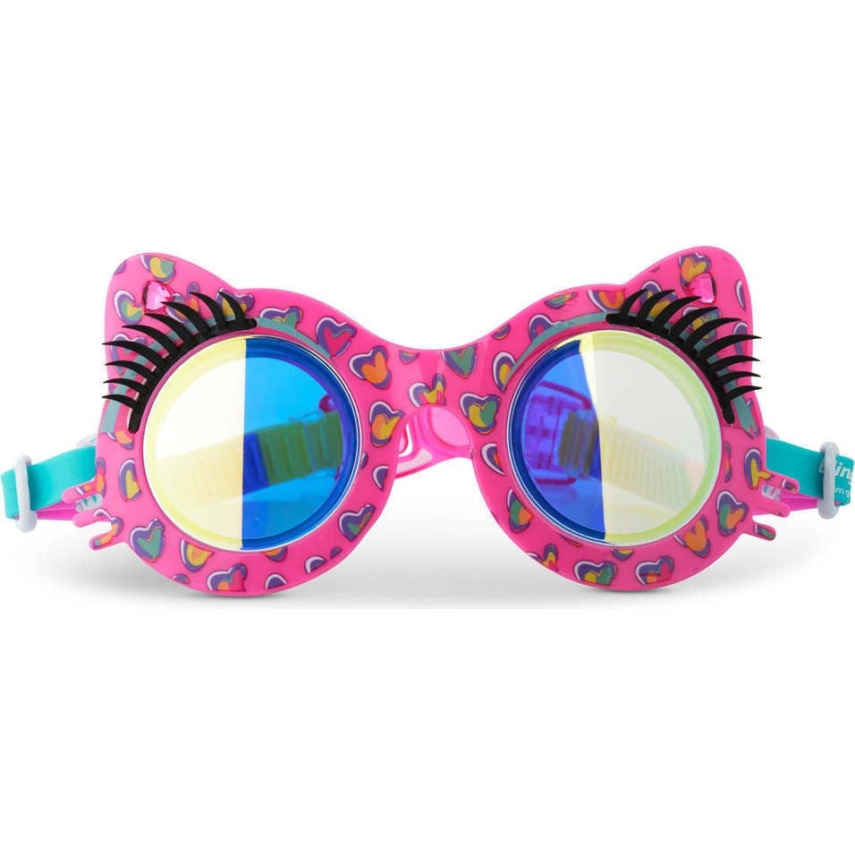 Purrty Pink Paws Frame Youth Swim Goggle
