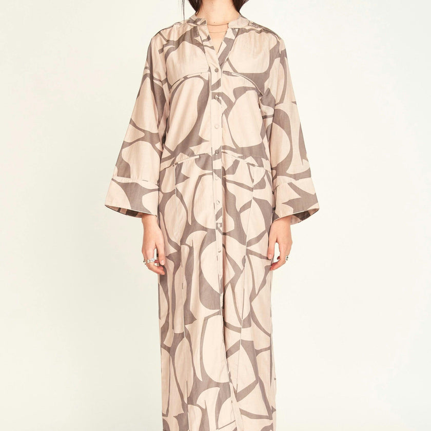 Malmo Dress in Putty Jurassic