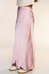 Washed Satin Maxi Skirt