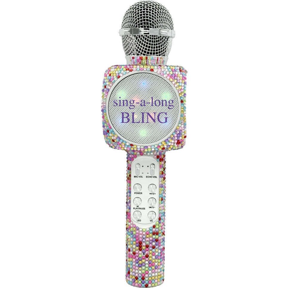 Confetti Bling Karaoke Microphone & Bluetooth Speaker