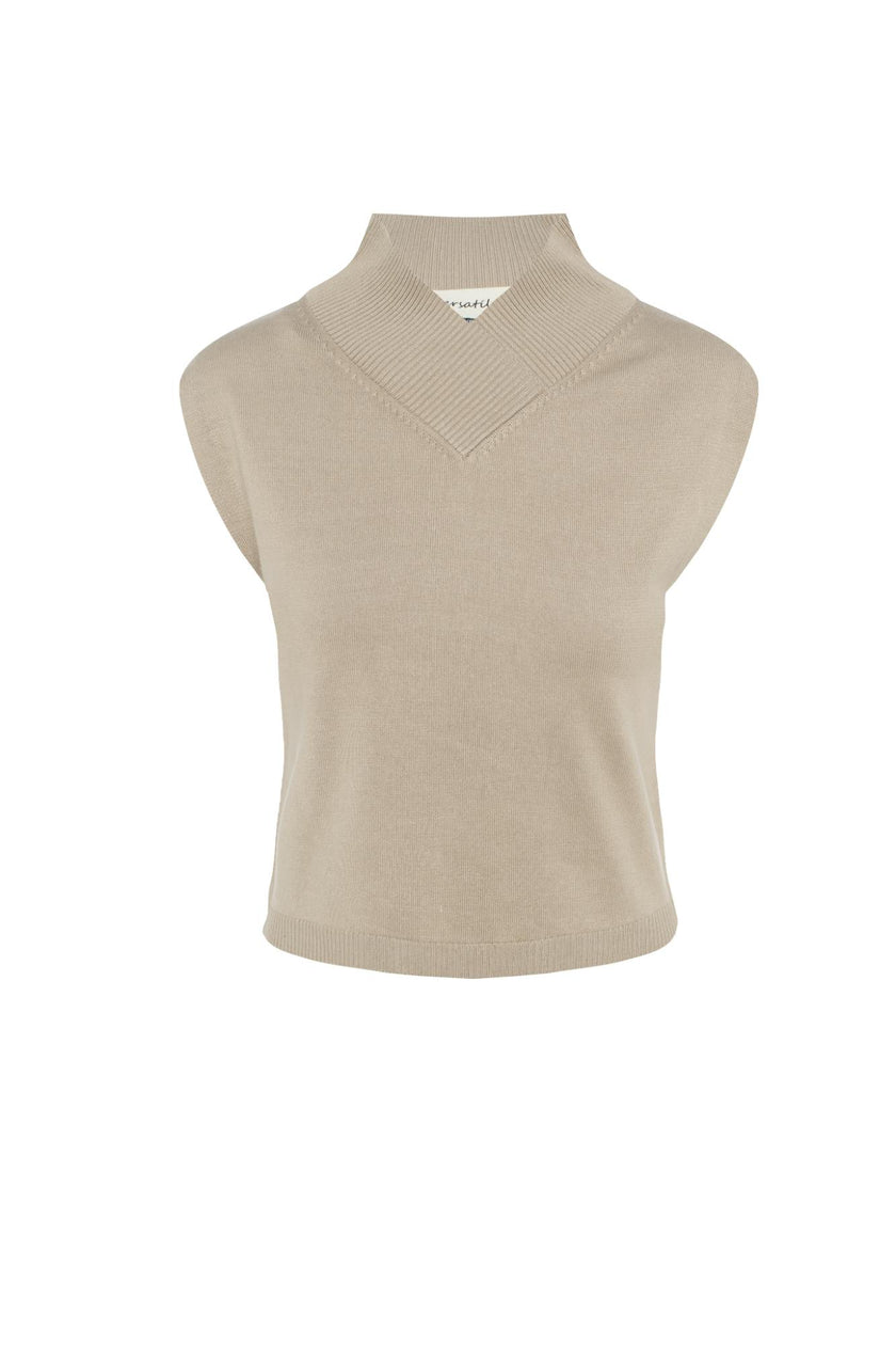 High V-neck Knit Vest