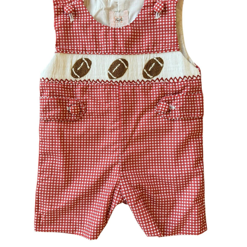 Crimson Gingham Football - Henry Jon Jon