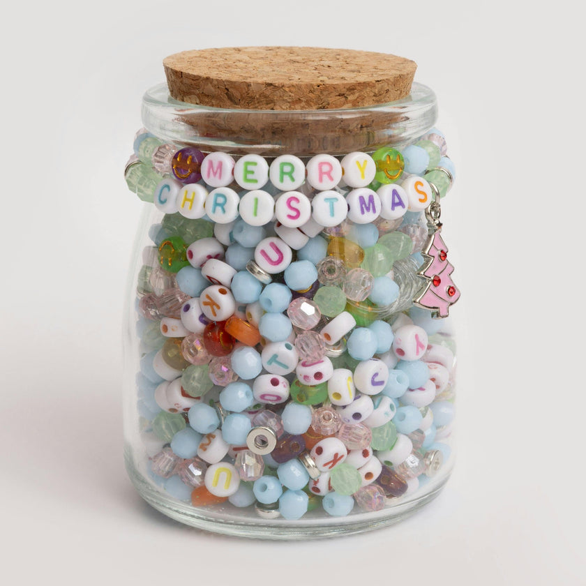 Merry Christmas Pastel Core Pink Mid Century Modern Christmas Tree DIY Jar