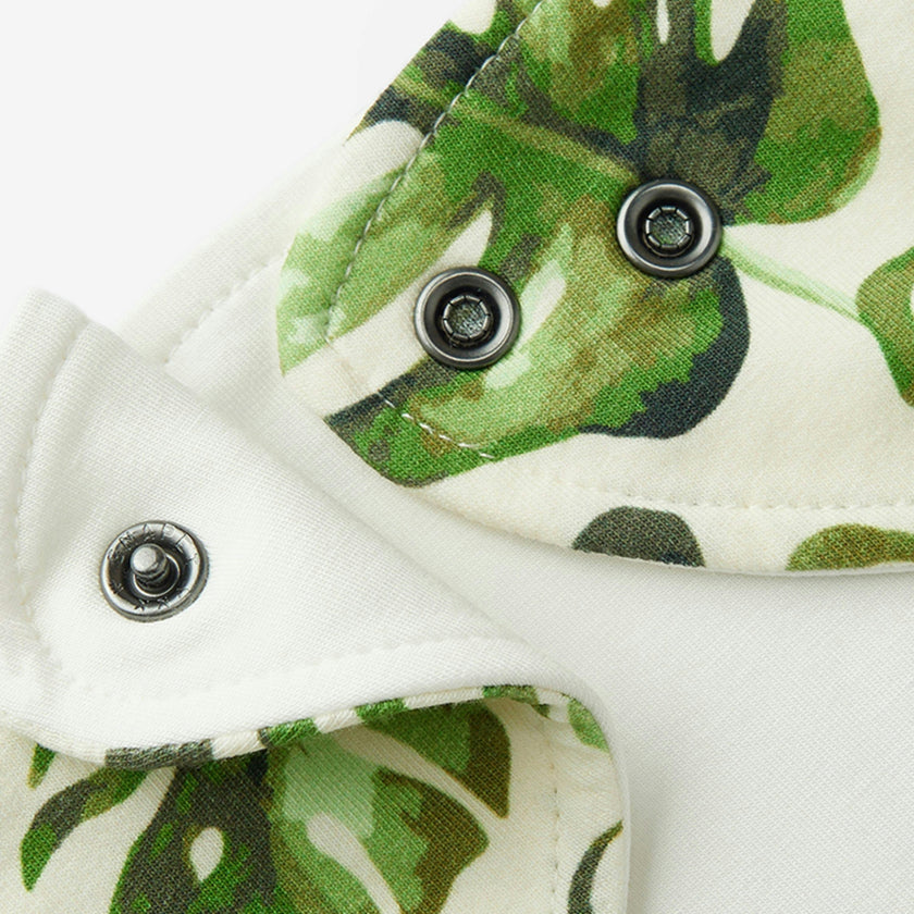 Island Leaf Cotton Stretch Kerchief Bib