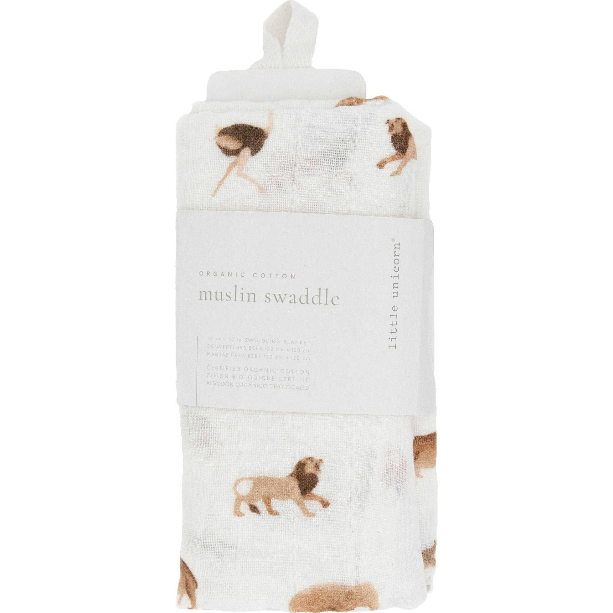 Organic Cotton Muslin Swaddle Blanket - White Sage