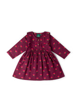 Pink Flowers Sailor Dress, Purple