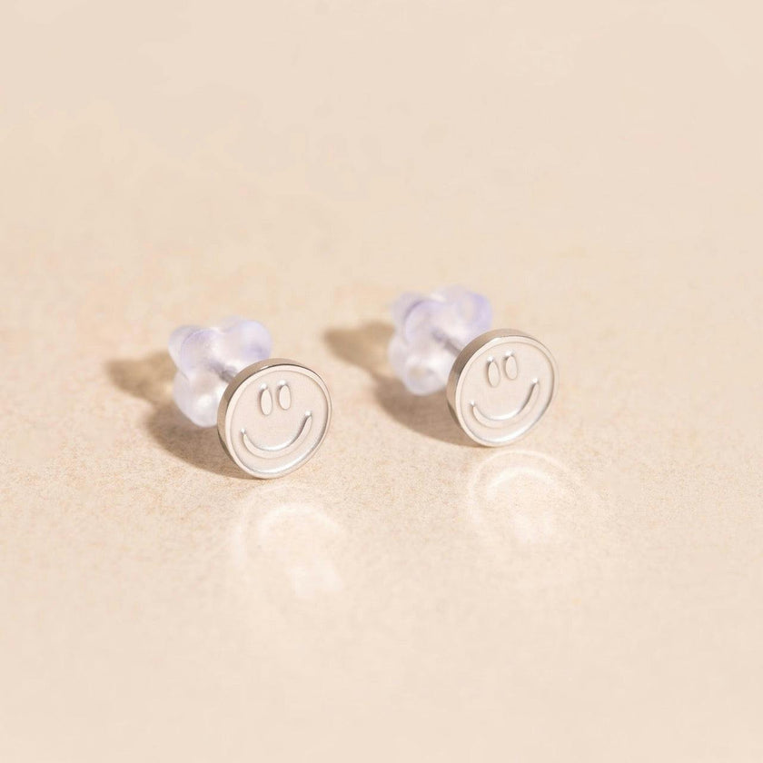 Smiley Face Mini Stud Earrings